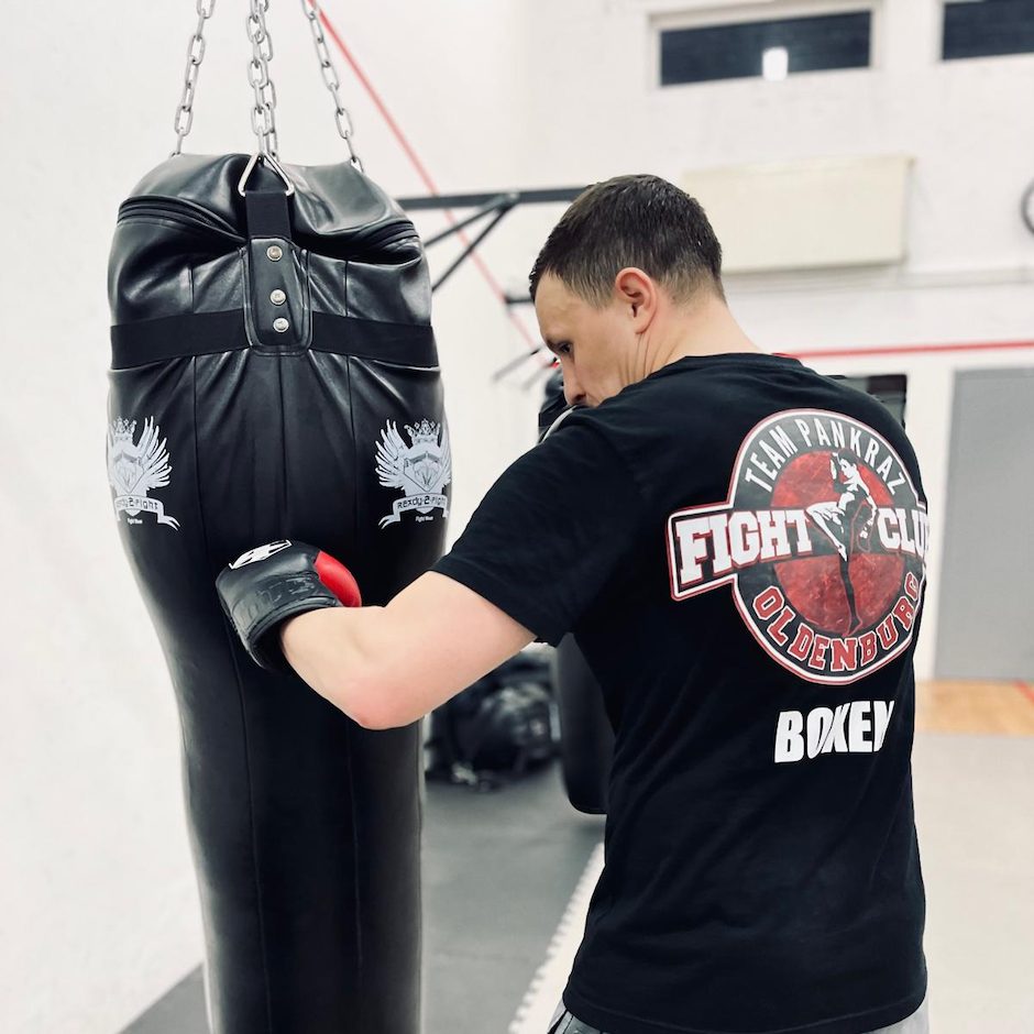 Boxtraining am Sandsack